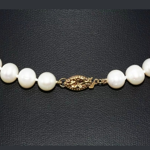 New 7.00 natural cream cultured pearl 14k clasp - Picture 6 of 7